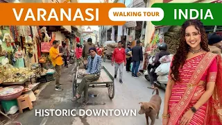 Varanasi India 🇮🇳 Downtown walking tour 2024 | India travel