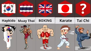 Comparison: Martial arts from countries around the world