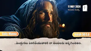 కొట్టువారికి నా వీపును ....నా ముఖముదాచుకొనలేదు.| యెషయా 50:5,6 | Daily Manna | 11 May 2024