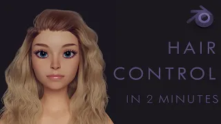 How to CONTROL HAIR in BLENDER 2.8 - 2 Minute Tutorial