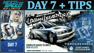 NFS No Limits | Day 7 + TIPS - Winning the BMW M3 GTR Most Wanted