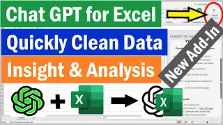 Chat GPT Add-In for Excel Data analysis & Insight | How to Use Chat GPT with Excel | AI in Excel