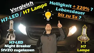 H7 LED vs. H7 von Osram im Vergleich I StVZO-zugelassen I Die Alternative zu Xenon?!