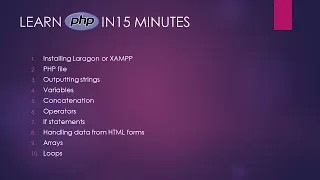 15 Minute PHP Tutorial