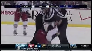 All fights Columbus Blue Jackets vs Pittsburgh Penguins Sep 25, 2010 Fights HD