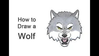 How to Draw a Wolf Head (Cartoon)