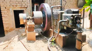 25 HP Heavy Old Diesel Engine Amazing Starting || Old Black Diesel Engine Amazing sound