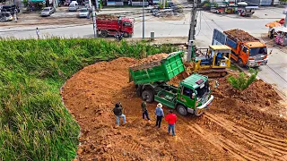 Wonderful New Project!! Operator Skills Bulldozer  Komat'su D31PX Pushing Soil fast