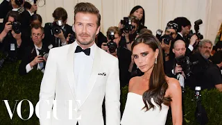 Victoria and David Beckham at the 2014 Met Gala - The Dresses of Charles James - Vogue