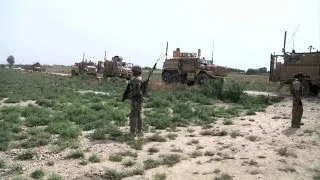 Soldiers Route Clearing In Afghanistan