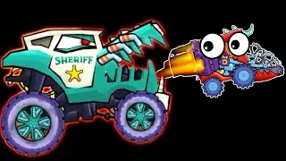 BOSS BATTLE cartoon about cars from the game Car Eats Car 3 police pursuit #HGTV