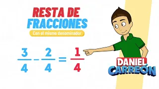 RESTA DE FRACCIONES CON EL MISMO DENOMINADOR Super facil - Para principiantes