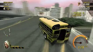 Race Canal 3 With School Bus - FlatOut Ultimate Carnage