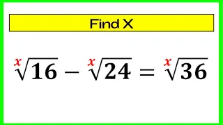 🔴 Singapore Math Olympiad Question | A Nice Radical Problem | Find the Value Of X