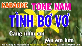 Tình Bơ Vơ Karaoke Tone Nam Nhạc Sống - Phối Mới Dễ Hát - Nhật Nguyễn