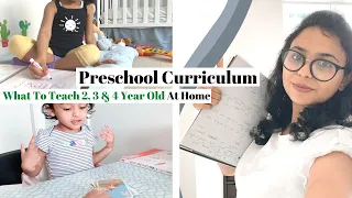 PRESCHOOL CURRICULUM & What To Teach 2, 3 & 4 Year Old // Gautam Pragya