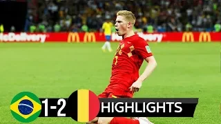 Brazil vs Belgium 1 2 -  Goals & Extended Highlights   06 07 2018 HD World Cup