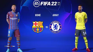 FIFA 22 | Barcelona Vs Chelsea | Ft. Aubameyang, Lewandowski, Leao | UEFA Champions League 2022/23