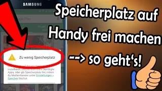 DIE LÖSUNG! - Nicht genügend Speicherplatz verfügbar auf Handy/Smartphone [Tutorial - Android]