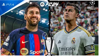 FC 24 - Barcelona vs Real Madrid ft. Messi, Ronaldo | UCL Final Match |PS4 Slim [1080P 60fps ]