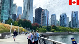 🇨🇦【4K】Vancouver Autumn Walk - Coal Harbour in Downtown