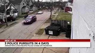 Akron man leads police on a pursuit while livestreaming on Facebook