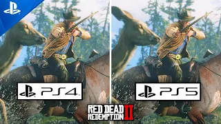 Red Dead Redemption 2 PS4 VS PS5 Graphics Comparison Gameplay/4K/PlayStation 5 VS PlayStation 4