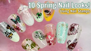 10 Nail Art Tutorials for Spring | Using Nail Stamps | Part 2 Unbox & Create