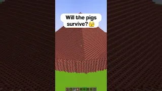 Minecraft TNT Pig Experiment 🫣 #shorts