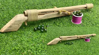 DIY strong unique wooden and bamboo slingshot