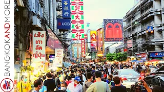 Busy BANGKOK CHINATOWN Full of People | Best Asian STREET FOOD