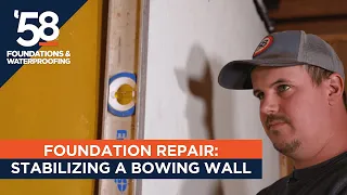 Repairing a Bowing Wall with Steel I-Beams | '58 Foundations & Waterproofing