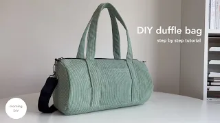 DIY duffle bag | How to make traveler bag/boston bag