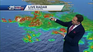 Isolated strong storms across South Florida