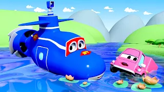 Malé růžové autíčko - Supernáklaďák Karel ve Městě Aut 🚚 ⍟ Dětské animáky