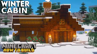 Minecraft: How to Build a Small Winter Cabin | Winter Cabin Tutorial