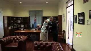 Fijian President receives Tuvalu Governor General at Government House.