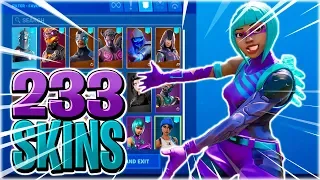 VISER MINE *233* SKINS! (LOCKER SHOWCASE) - Dansk Fortnite