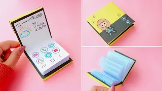 How to make Folding Mobile Phone with Cardboard & Paper | DIY Folding Mobile Notebook | DIY Phone