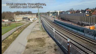 16.02.24 ABS/NBS Karlsruhe - Basel; Tunnel Rastatt Südportal; Baufeld zur TVM Bergung