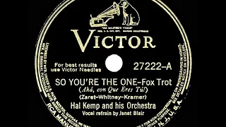 1941 HITS ARCHIVE: So You’re The One - Hal Kemp (Janet Blair, vocal)