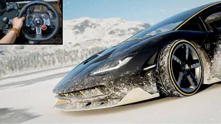 1600HP Lamborghini Centenario the Black Beast - Forza Horizon 5 | Logitech G29 Steering Gameplay