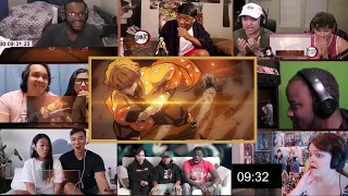 zenitsu sleeps attack | Demon slayer episode 12 reaction mashup 🔥