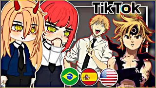 Chainsaw Man React to Denji as Meliodas | Tik Toks | 🇪🇸🇺🇸🇧🇷