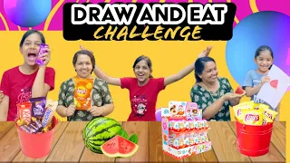 DRAW AND EAT CHALLENGE | വരക്കൂ ജയ്ക്കൂ കഴിക്കൂ