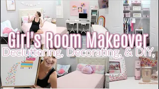 Girl's Room Makeover! Decluttering, Decorating, & DIY! Colorful & Fun, It Feels SO Good!