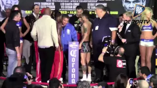 A HORAS DE LA PELEA, EL PESAJE DE BRONER - MAIDANA