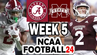 Alabama at Mississippi State - Week 5 Simulation (2023 Rosters for NCAA 14)