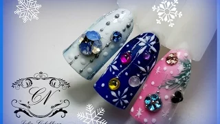 ♥Новогодний дизайн ногтей "Ёлочные украшения"♥