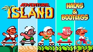 Adventure Island 1 NES Hacks & Bootlegs Comparison